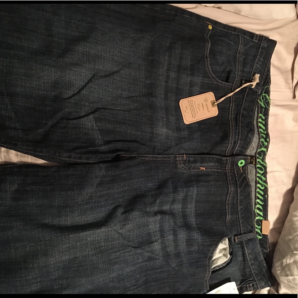 Dark denim jeans